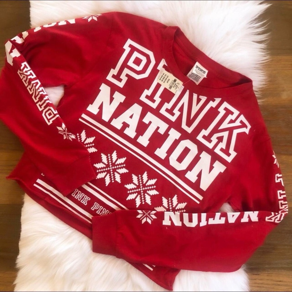 Red PINK Nation Long Sleeve Shirt